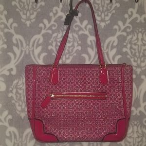 Coach Magenta Poppy Signature Bag 26414